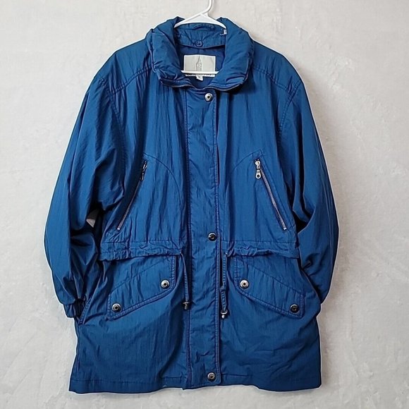 VTG London Fog Mens Blue Winter Coat Size Medium Oversized W Lining *Read* - Picture 1 of 16